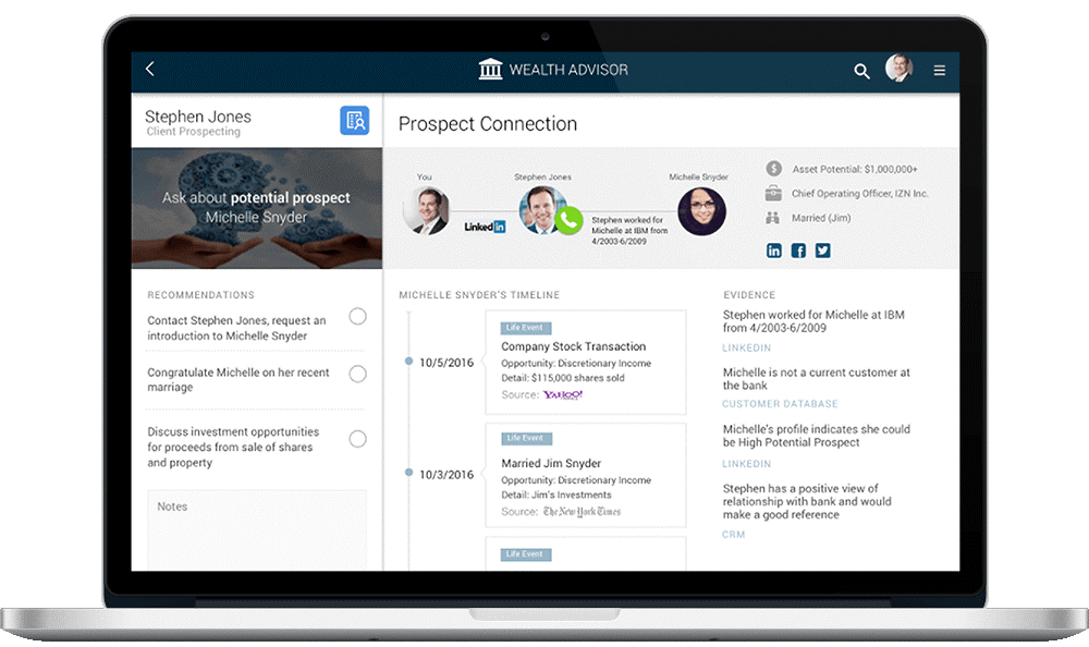 Prospect Connection as show on a laptop