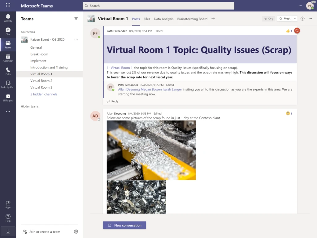 a screenshot of data