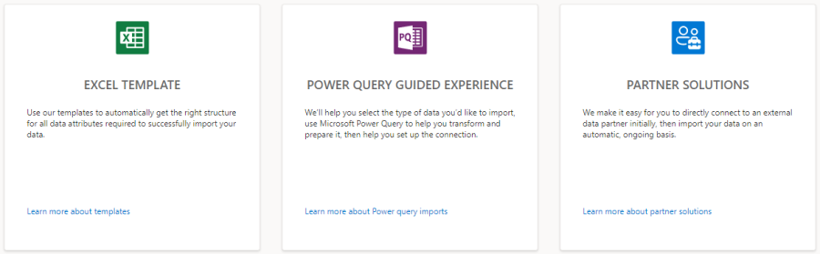 Data importing options in Microsoft Sustainability Manager