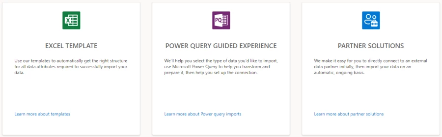 Data importing options in Microsoft Sustainability Manager