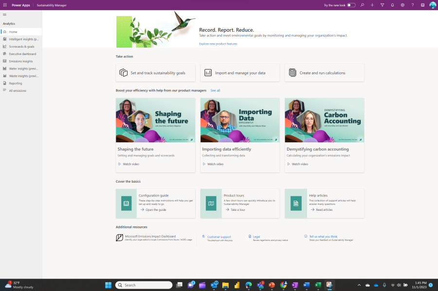 Screen showing three video thumbnails