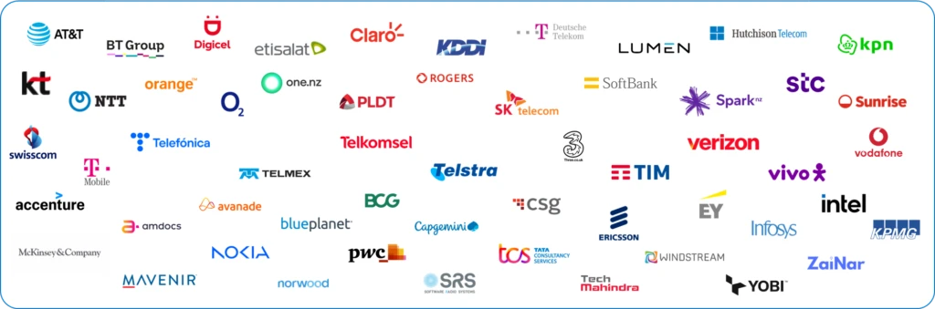 A group of logos on a white background