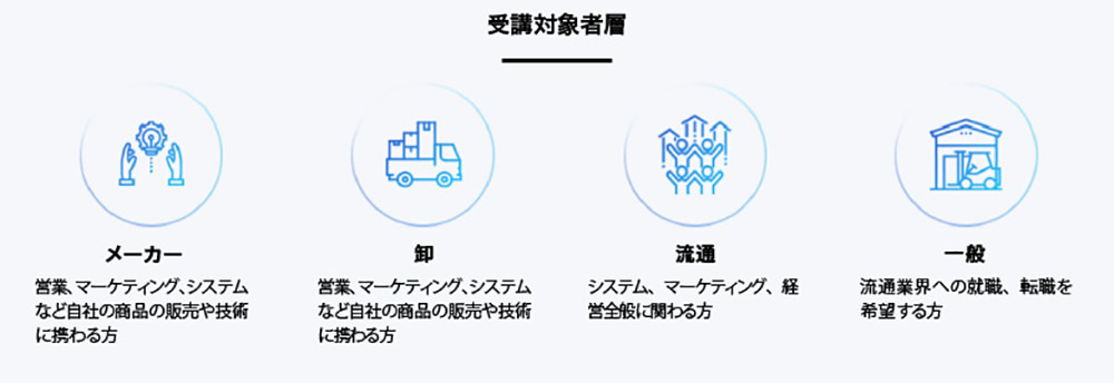 受講対象者層ーリテール AI 検定は、リテール業界におけるデータ活用人材の底上げを図る