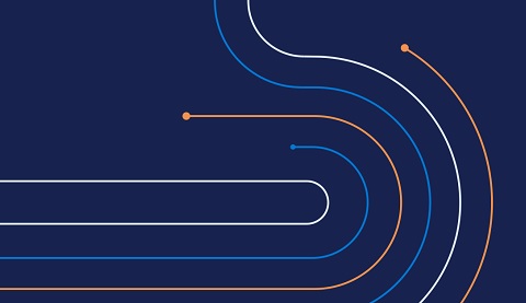 Illustration von Linien auf blauen Hintergrund. Microsoft Training Days