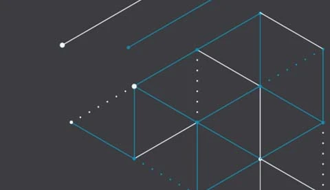 Blaue und wei&szlig;e Striche auf grauem Hintergrund.