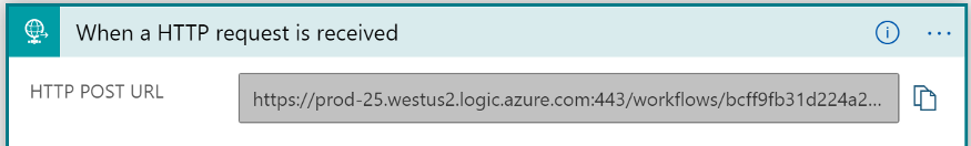 A screenshot of the newly generated HTTP POST URL.