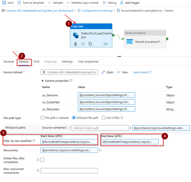 A screenshot showing the start and end times being updated