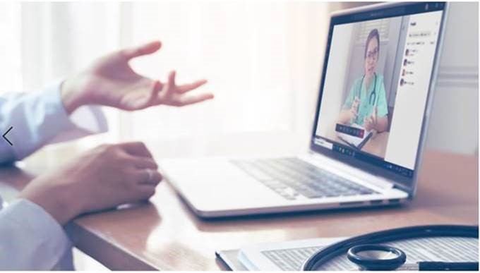 Person in a Teams video call