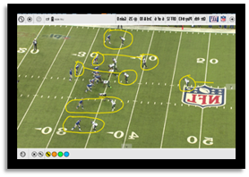 Surface screen showcasing NFL plays