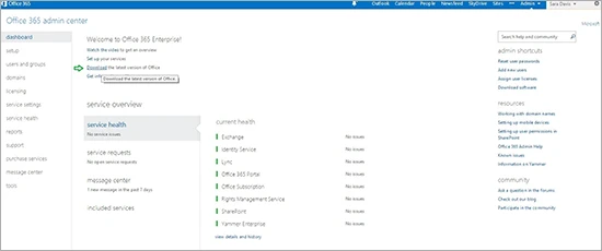 Visio 2013 admin center