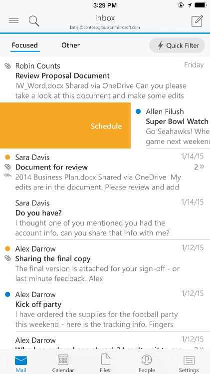 A deeper look at Outlook for iOS & Android 2