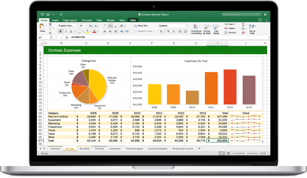 Excel for Mac. 