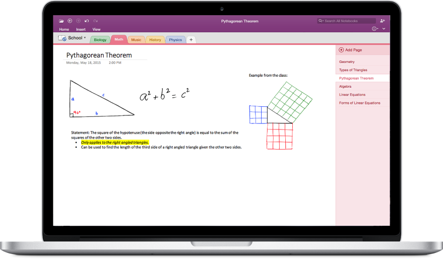 OneNote for Mac.