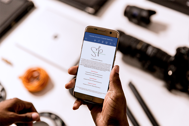 Microsoft Word keeps Scott mobile