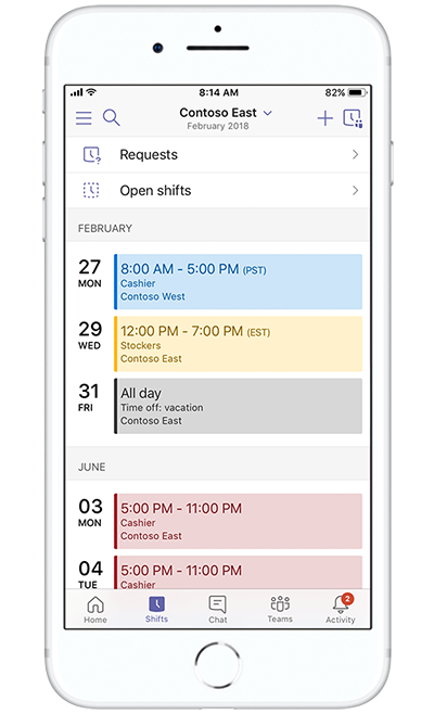 Image of a mobile device creating an event in Microsoft Teams.