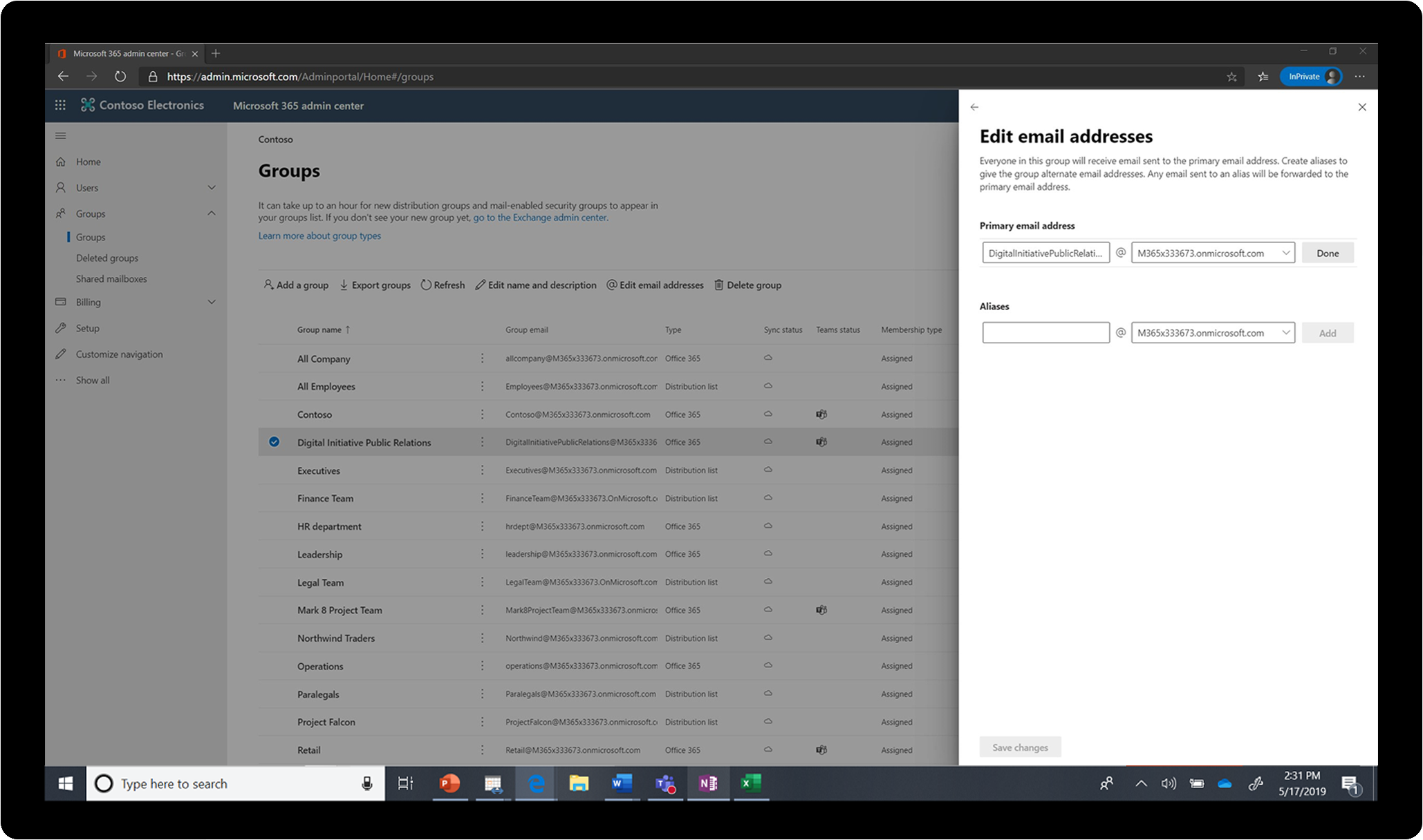 An image of Microsoft 365 Groups.