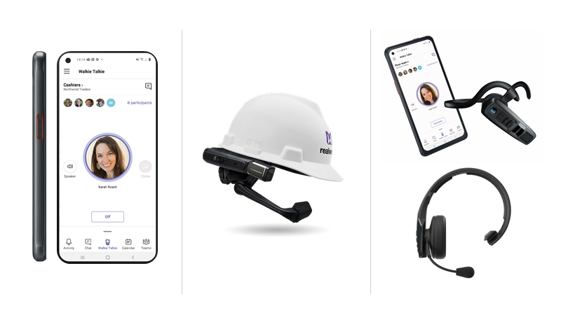 An image of the range of devices available at RealWear.