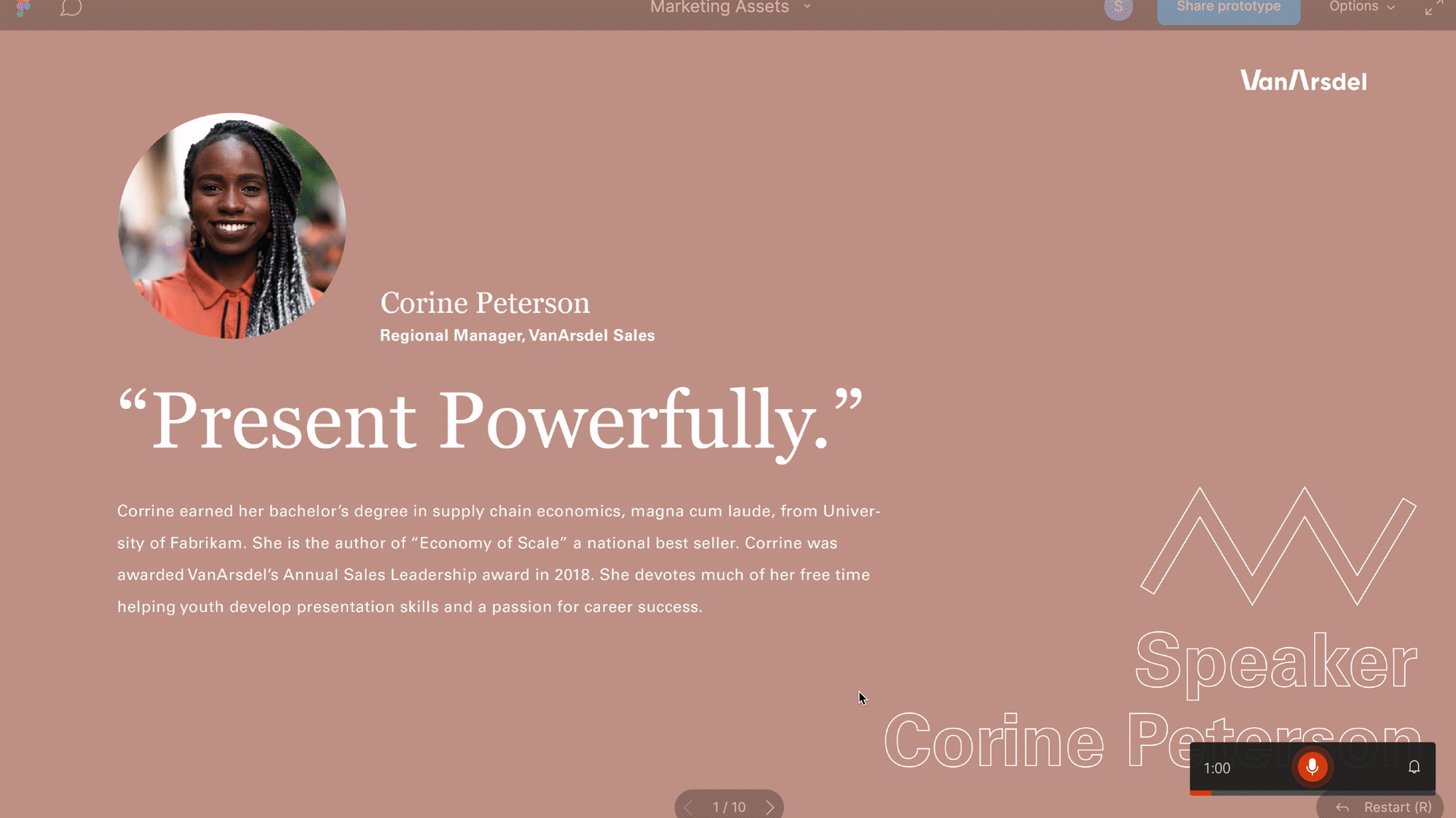 Advice on correct pronunciation with Presenter Coach on PowerPoint for Web