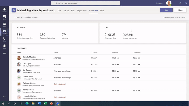 Export contacts from Teams to Dynamics 365 Marketing