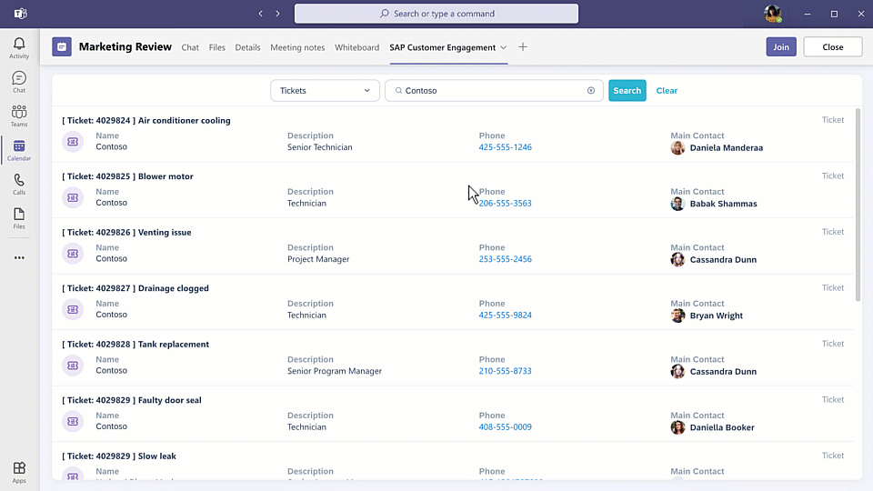 SAP Sales & Service Core in Teams helps simplify hybrid sales processes by getting relevant insights and context can be seen right in Teams.