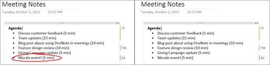 Meetings Notes agenda