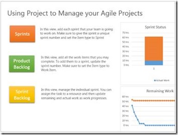 Infogram about using Project to Manage your Agile Projects