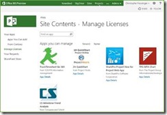 project apps page