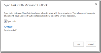 image sync tasks with outlook message window