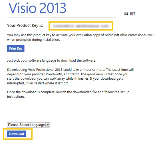Visio 2013 product key