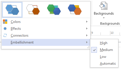 Visio embellishments