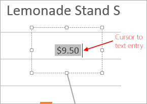 Cursor clicked into the text box