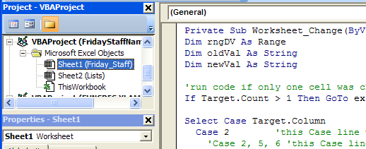 Using the Visual Basic Explorer.