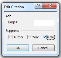 Image of Edit Citation dialog box Image of Edit Citation dialog box