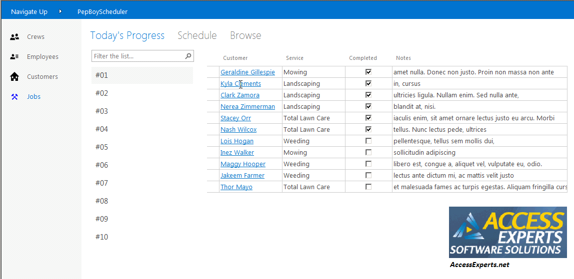 A schedule manager app. A schedule manager app.