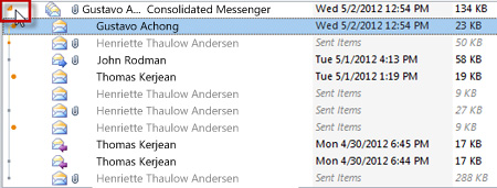 Click the arrow to expand the conversation.