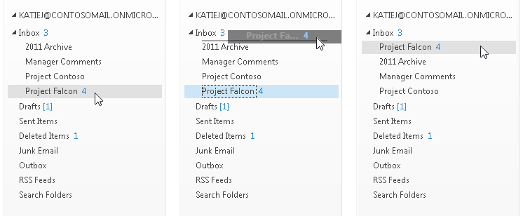 Inbox folder sorting