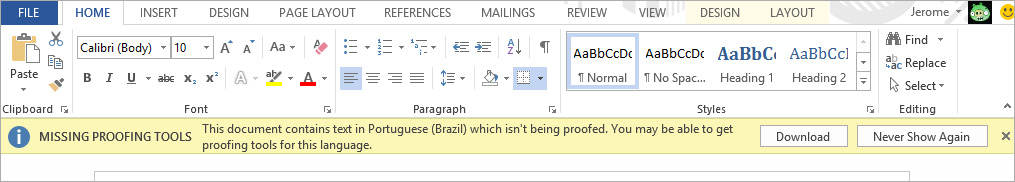 proofing tools popup proofing tools popup