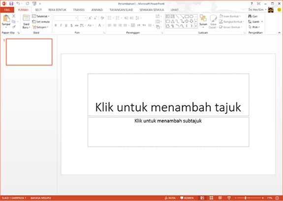 PowerPoint 2013 in Malay PowerPoint 2013 in Malay