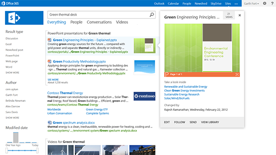 sharepoint search results