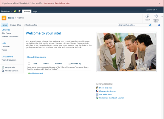 Browse function on "your site"