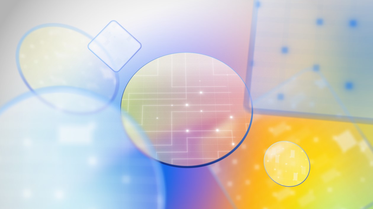 A decorative background pattern with various shapes and pastel colors