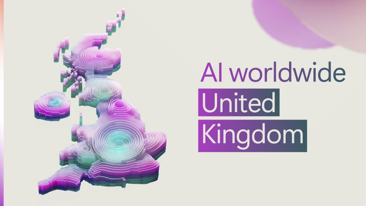 A decorative image with text reading "AI worldwide United Kingdom"