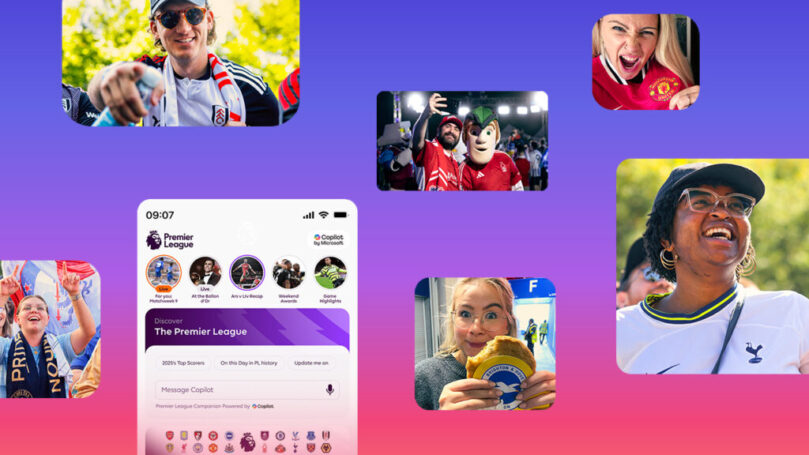 Images of fans interacting with a football team