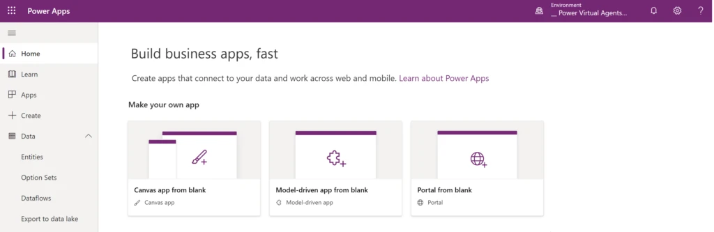 Power Apps screenshot