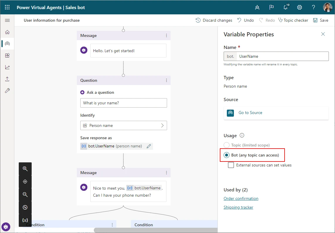 sales bot screenshot