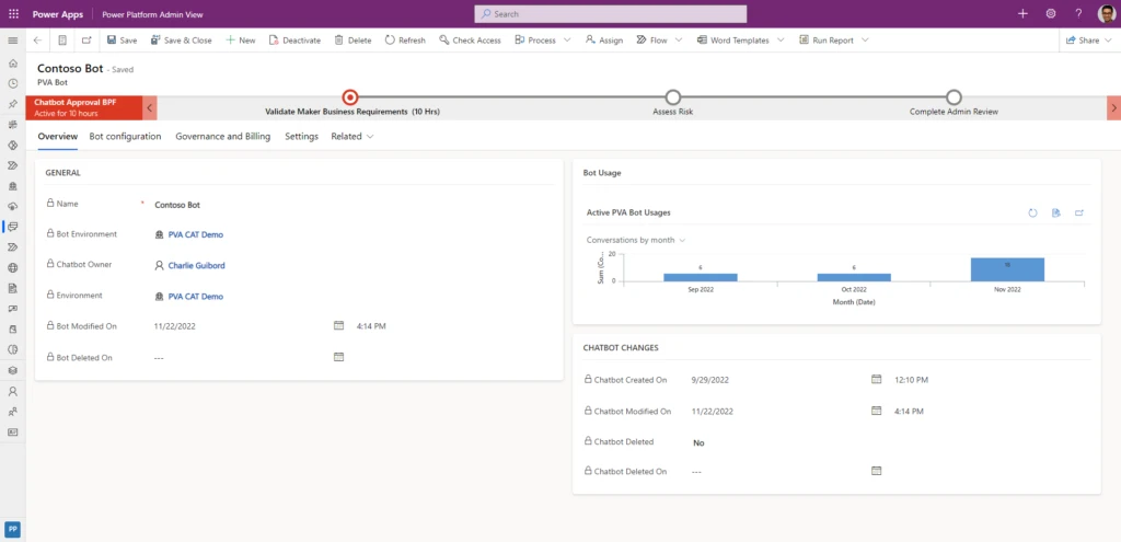 CoE Starker Kit - Chatbot Screenshot
