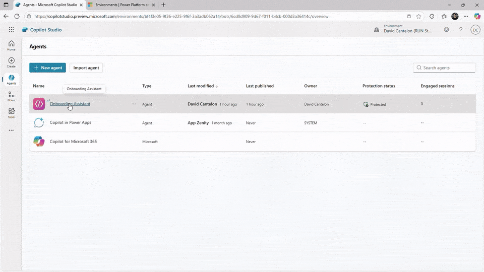 A gif showing how to turn on advanced Natural Language Understanding in Copilot Studio