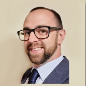 Man wearing glasses smiling