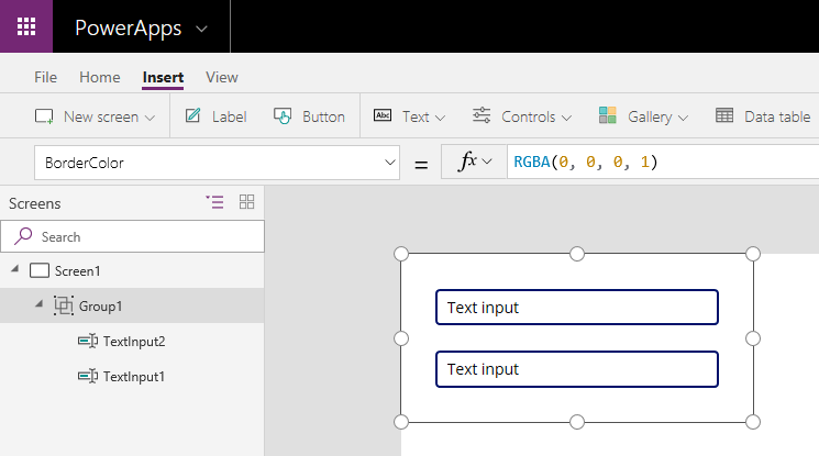 Multiple controls grouped