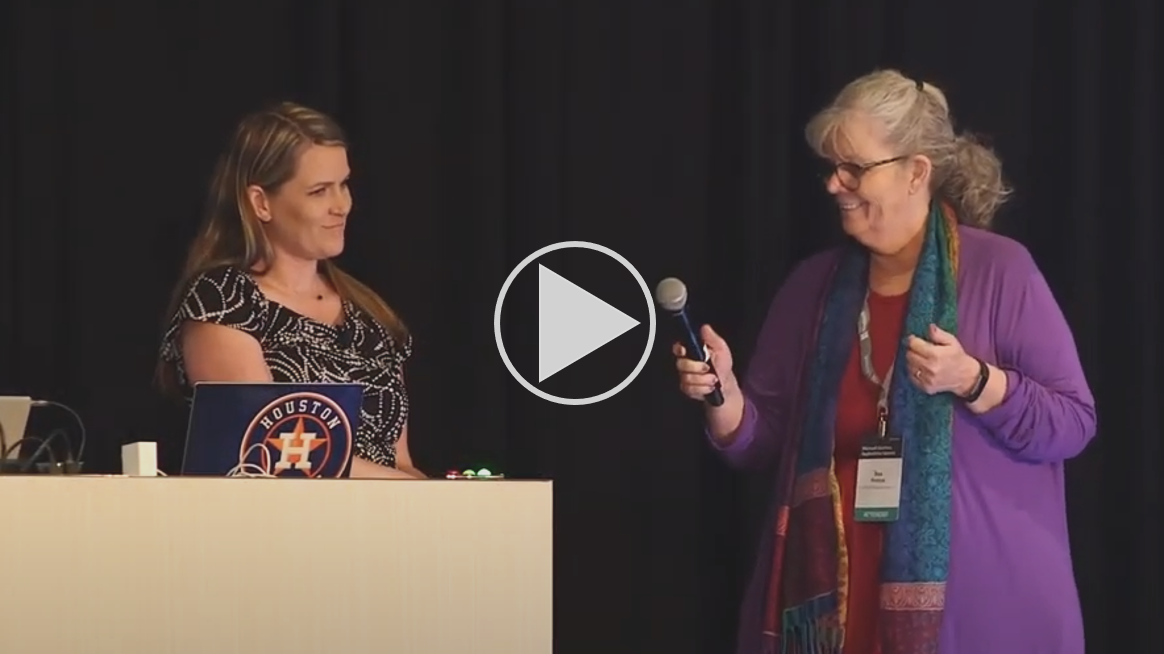 Video thumbnail with Bea Amaya and Rebecca Sackett from Custom Air Products.